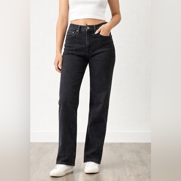 Levi's Denim - Levi’s High-Rise Straight Leg 505 Women’s Jeans in Washed Black